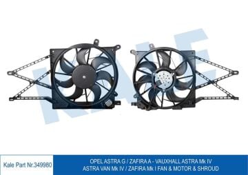 Opel Astra G 1.6 Motor Fanı Komple X16XEL (Klimalı)