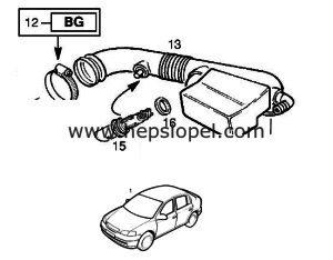 Opel Astra G-H 1.6 / Combo 1.4 1.4 16V / Corsa D 1.2-1.4 / Corsa B-C 1.4 - 1.6 Hava Filitre Sensörü 1.6 Motor FAE Marka